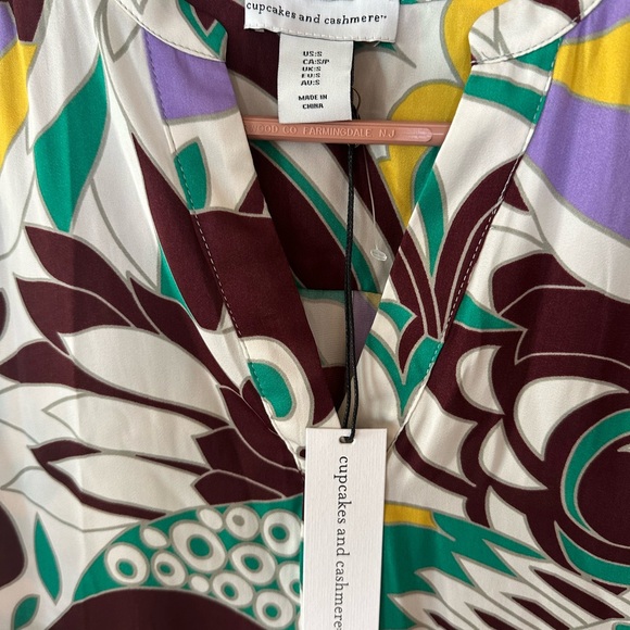 NWT Cupcakes & Cashmere Small Dress Blouse Fall - Picture 2 of 2